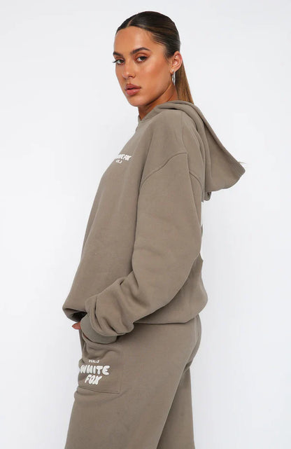 White Fox Oversized Hoodie + Free Sweatpants